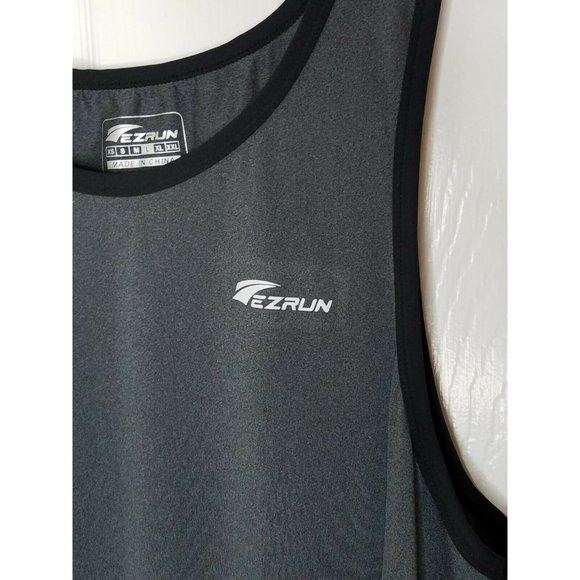 EZRUN Men's Tank Top Quick Dry Athletic Shirt Gray Size Large - Picture 6 of 9